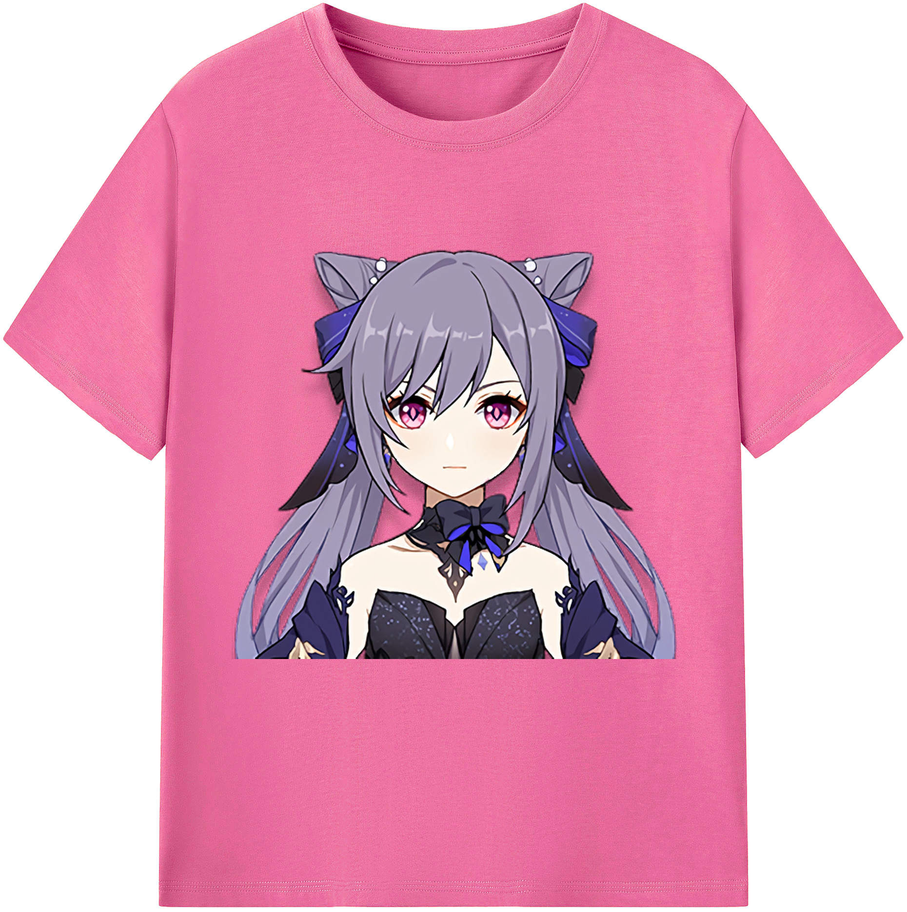 げんし神 刻晴 こくせい genshin Kokusei レディースカジュアルプリントTシャツ（綿100％）